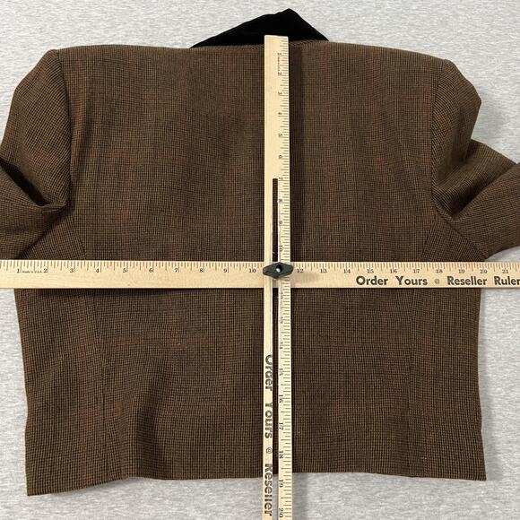 Vintage Collections Internationale Blazer Womens Medium Velvet Collar Equestrian - Picture 7 of 12